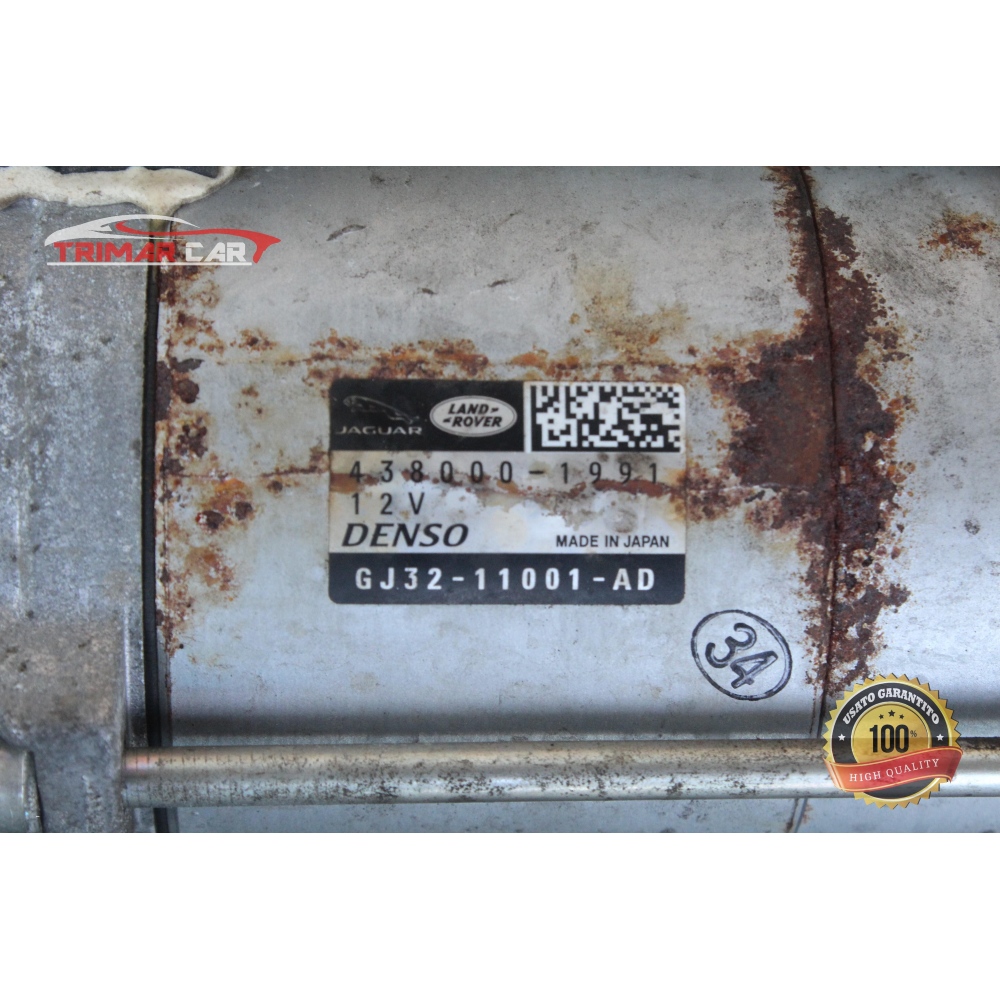 438000-1991 MOTORINO AVVIAMENTO RANGE ROVER EVOQUE (L538)(2011 >) 2.0 D 4X4 150CV 110KW 204DTD