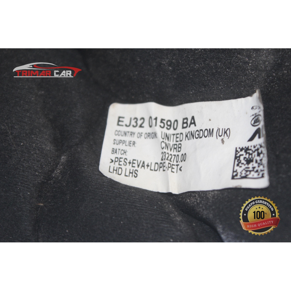 MOQUETTE INSONORIZZANTE RANGE ROVER EVOQUE (L538)(2011 >) 2.0 D 4X4 150CV 110KW 204DTD