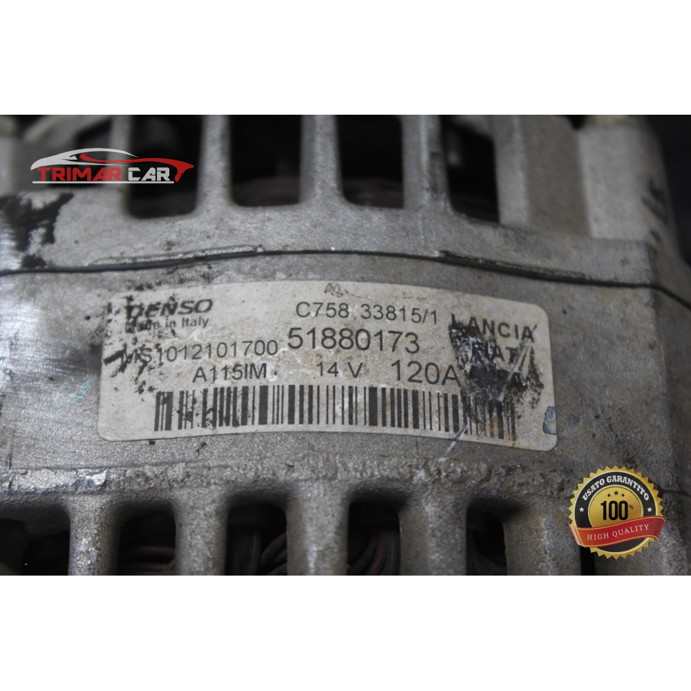 120A 51880173 MS1012101700 ALTERNATORE FIAT LANCIA ALFA ROMEO 1.3MULTIJET
