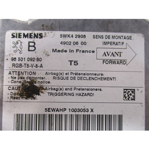 CENTRALINA AIRBAG PEUGEOT 307 [2000-2009] COD: 9650109280 / 5WK42908