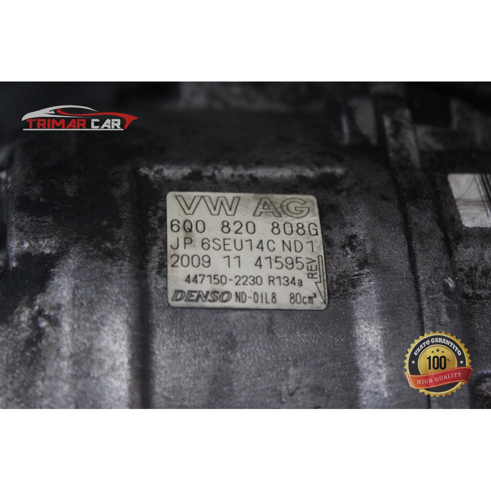 6Q0820808G COMPRESSORE AC CLIMA SEAT IBIZA 4 IV (6J5, 6P1)(08-17) 1.2 12V BZ COD.MOT. CGP