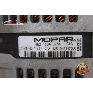 52083172 150A ALTERNATORE ALFA ROMEO JEEP FIAT 1.6CRD 2.0MJET 2.2CRDI