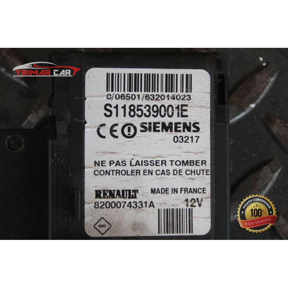 8200074331A CENTRALINA ACCENSIONE SCHEDA CHIAVE RENAULT MEGANE 2 II (LM0/1)(03-12) 1.5 DCI 82CV 60KW K9KD7