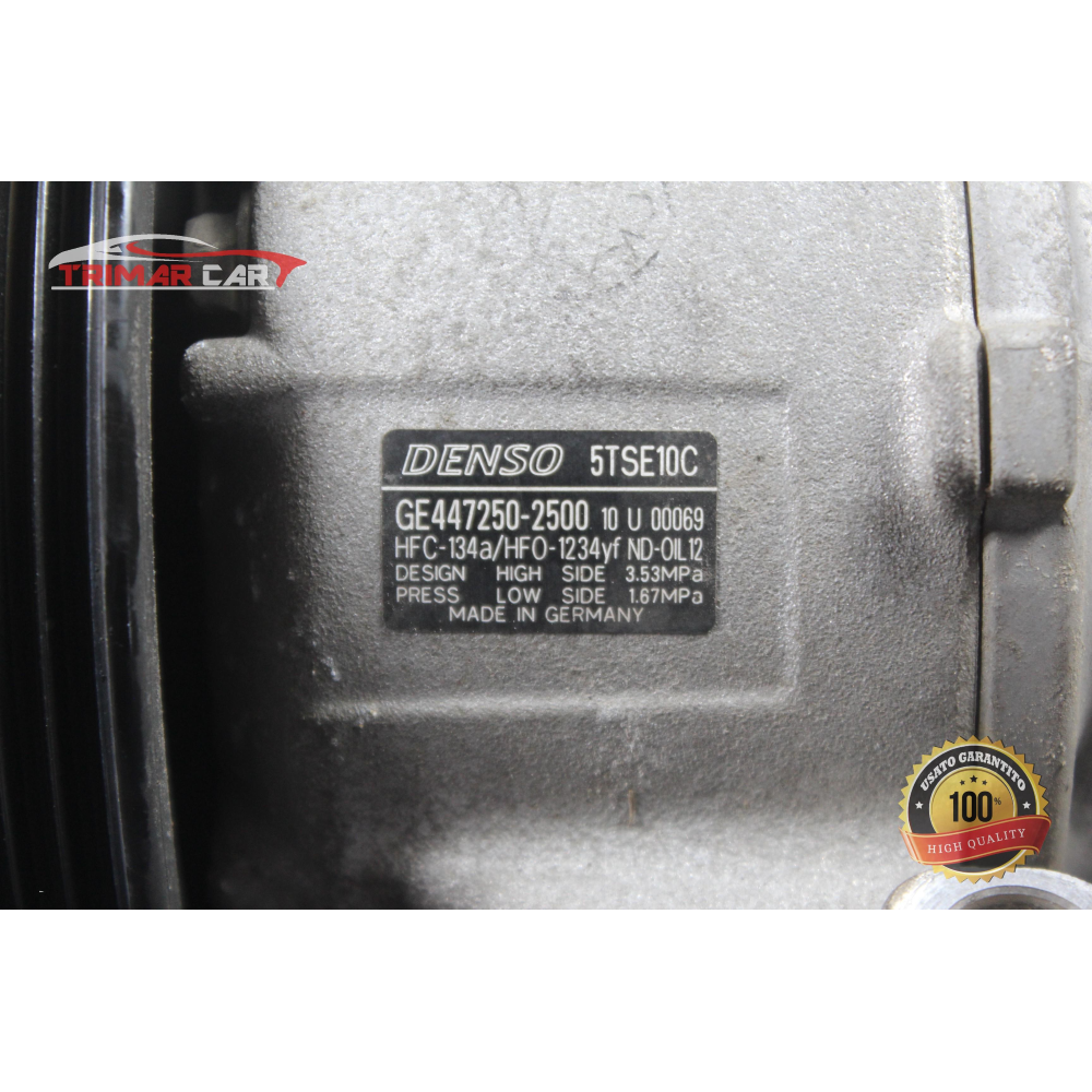 447250-2500 COMPRESSORE AC CLIMA TOYOTA YARIS 3 III (P13)(2010 >) 1.0 69CV 51KW COD MOT; 1KR-Y52