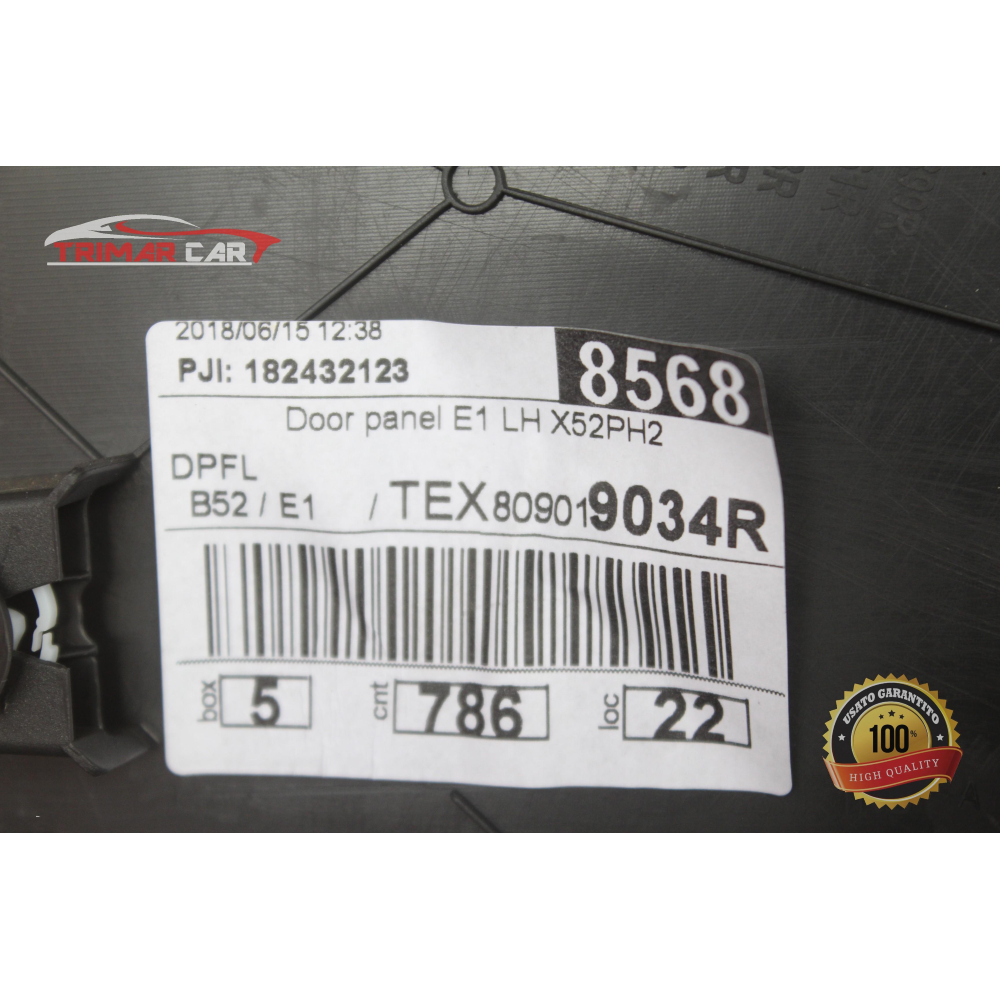 809019034R PANNELLO PORTIERA ANTERIORE SINISTRA DACIA SANDERO 2 (2012 >) 1.0 Sce 75 73CV 54KW B4D B4