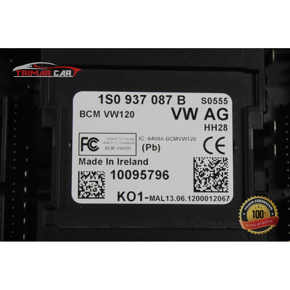 1S0937087B CENTRALINA BODY COMPUTER SEAT Mii (KF1)(2011 >) 1.0 60CV 44KW COD MOTORE: CHYA , DAFA