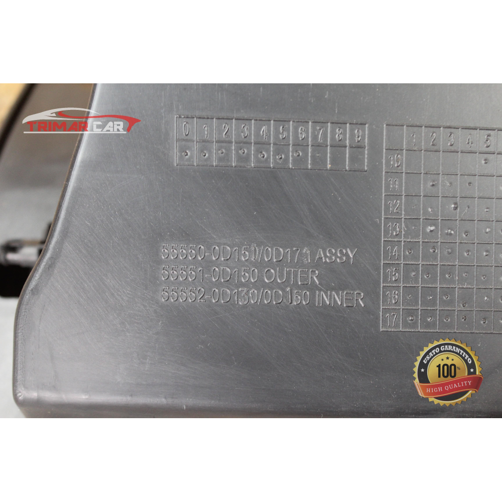 55550-0D151 CASSETTO VANO PORTAOGGETTI TOYOTA YARIS 3 III (P13)(2017-2020) 1.0 69CV 51KW COD MOT; 1KR