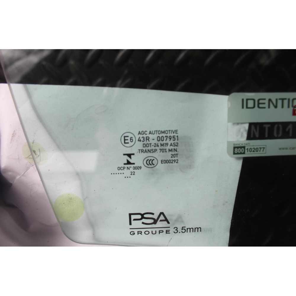 VETRO SCENDENTE PORTA ANTERIORE DESTRA PEUGEOT 208 2 II (UB_UP_UW_UJ_)(2019>) 1.5 BlueHDI 100 102CV 75KW YH01