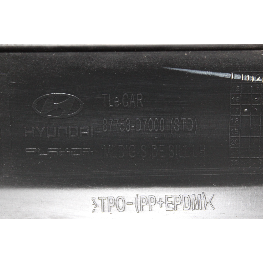 87753-D7000 COPPIA MINIGONNE SOTTOPORTA LATERALI HYUNDAI TUCSON (TL)(2015 >) 1.7 CRDI 141CV 104KW D4FD