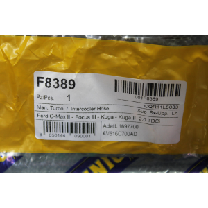 F8389 TUBO MANICOTTO INTERCOOLER TURBO FORD KUGA 1 I (2008-2012) 2.0TDCI