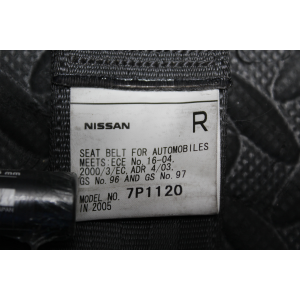 7P1120 CINTURA SICUREZZA POSTERIORE DESTRA NISSAN PATHFINDER 3 III (R51)(2005 >)
