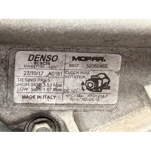 52060460 447190-1650  COMPRESSORE AC CLIMA FIAT PANDA 3 (312,319)(2012 >) FIAT LANCIA 1.3 MULTIJET 95CV 70KW EURO 6 312B1000