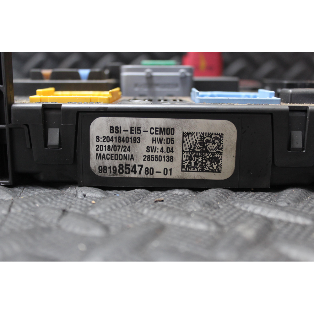 9819854780 CENTRALINA SCATOLA PORTAFUSIBILI PEUGEOT 3008 SUV (2016 >) 2.0 BlueHDi 180 177CV 130KW AH01 // EHZ