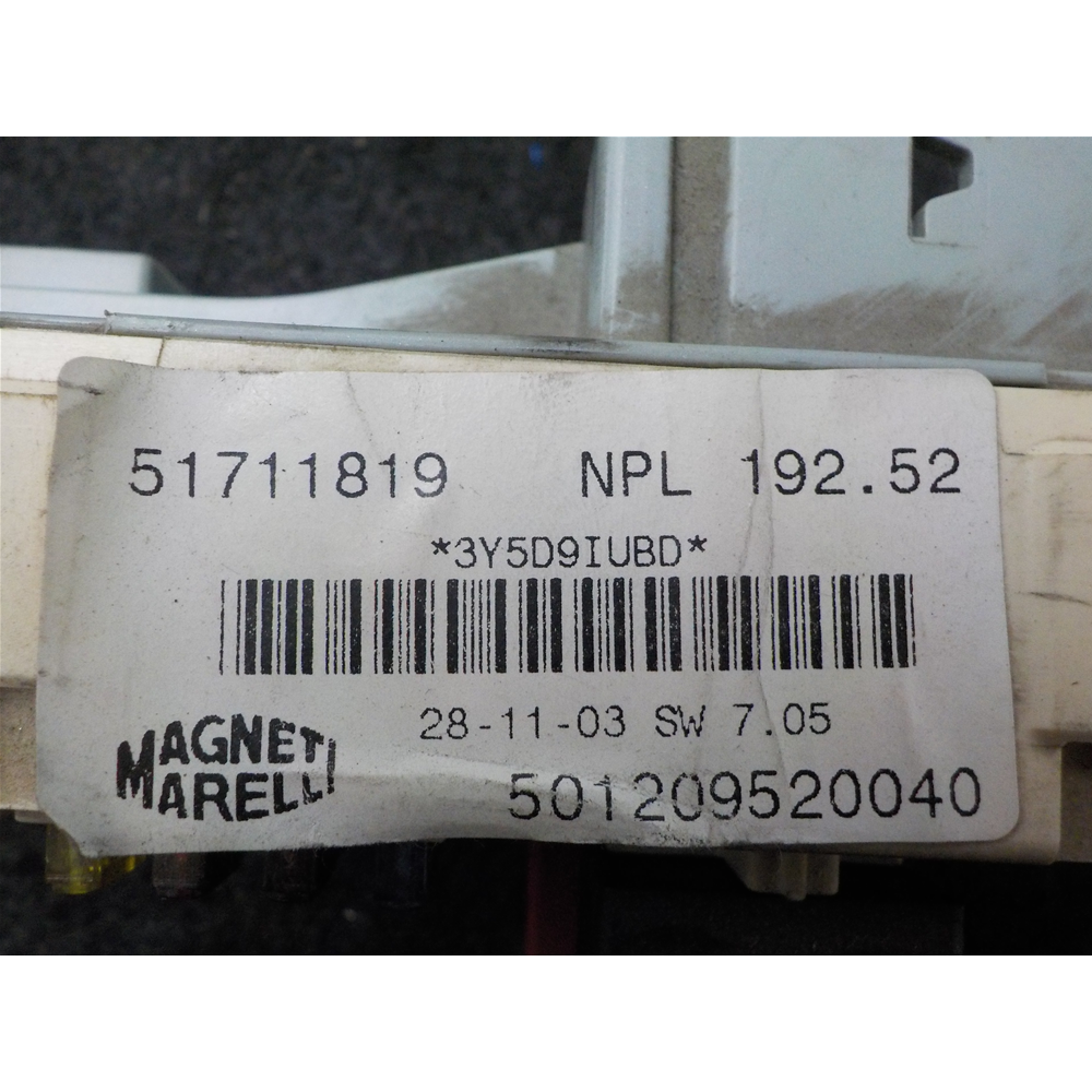 CENTRALINA BODY PORTAFUSIBILI FIAT STILO (192) [2001-2010] 51711819 45750594
