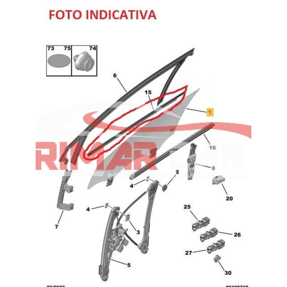 9811247480 RASCHIAVETRO ESTERNO ANTERIORE DESTRO PEUGEOT 5008 2 II(2016 >) 1.5 BlueHDi 131CV 96KW YHZ YH01 DV5RC