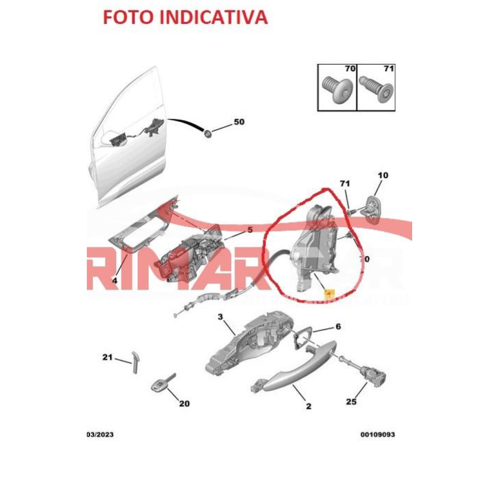 9810423780 SERRATURA SPORTELLO ANTERIORE DESTRA PEUGEOT 5008 2 II(2016 >) 1.5 BlueHDi 131CV 96KW YHZ YH01 DV5RC