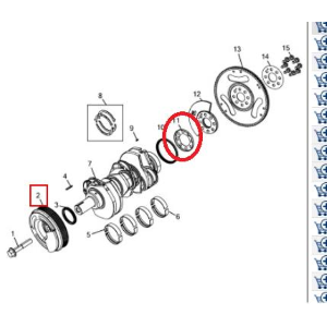 20662134F PIASTRA GHIERA ALBERO MOTORE LANCIA THEMA 2 (LX)(2011 >) 3.0D 239CV 176KW VM24D EXF