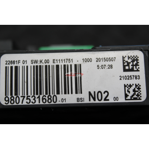 9807531680 CENTRALINA BODY COMPUTER BSI CITROEN C4 CACTUS (2014 >)