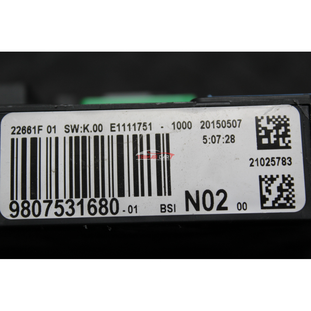 9807531680 CENTRALINA BODY COMPUTER BSI CITROEN C4 CACTUS (2014 >)