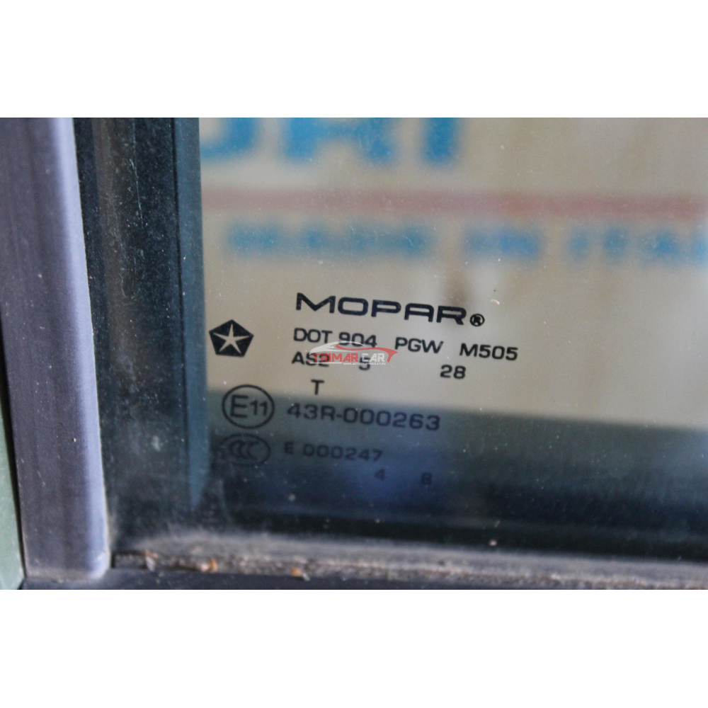 43R-000263 VETRO SCENDENTE PORTA ANTERIORE DESTRA JEEP WRANGLER 3 (JK)(2007-2018) 3.6 V6