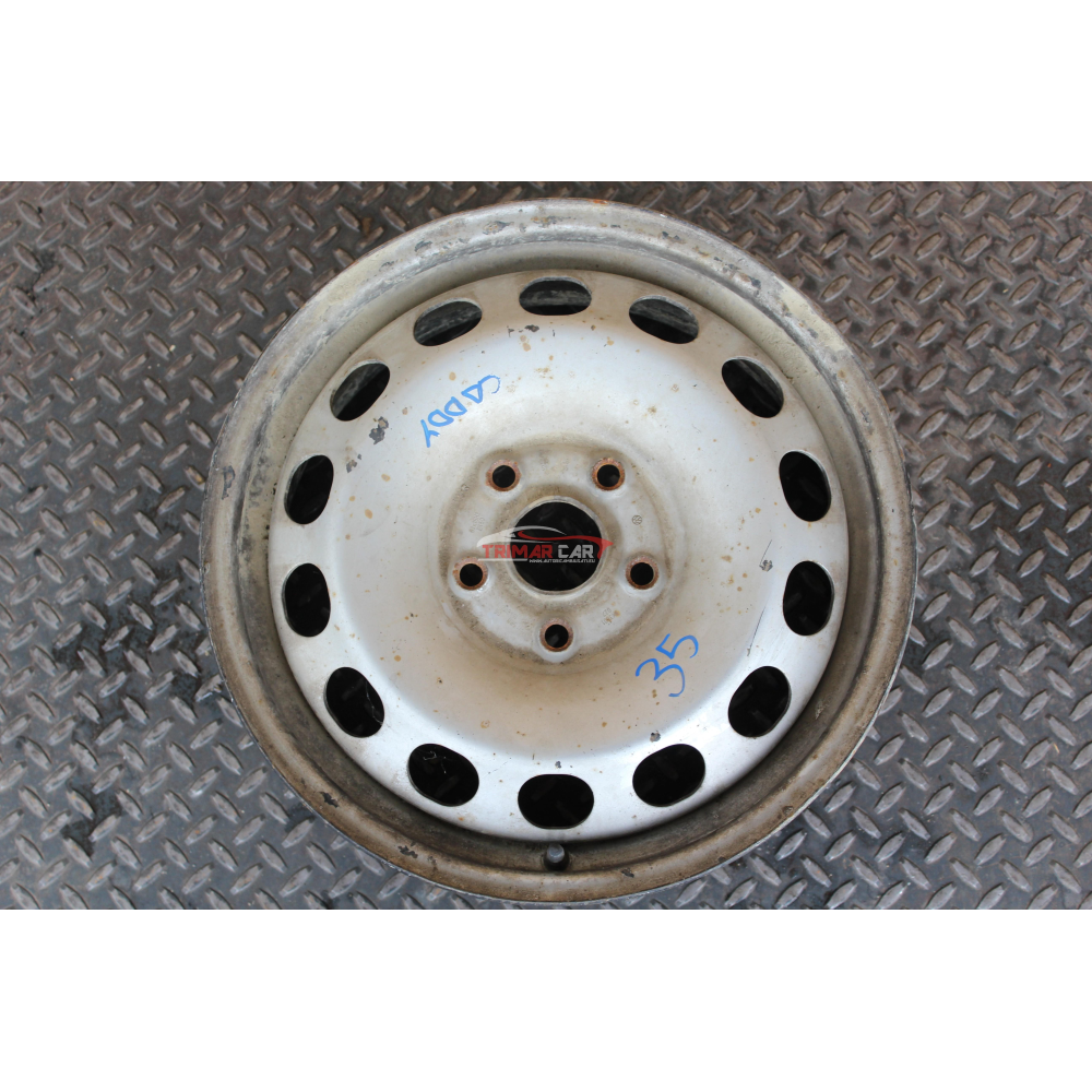 2K3601027 R16 CERCHIO SINGOLO IN FERRO VOLKSWAGEN CADDY 4 IV FURGONATO (2015 >) 2.0 TDI 4MOTION 4X4 90KW 122CV DFS