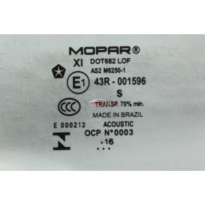 VETRO SCENDENTE PORTA ANTERIORE DESTRA TRANSP 70% MIN JEEP CHEROKEE 5 (KL)(2013 >)