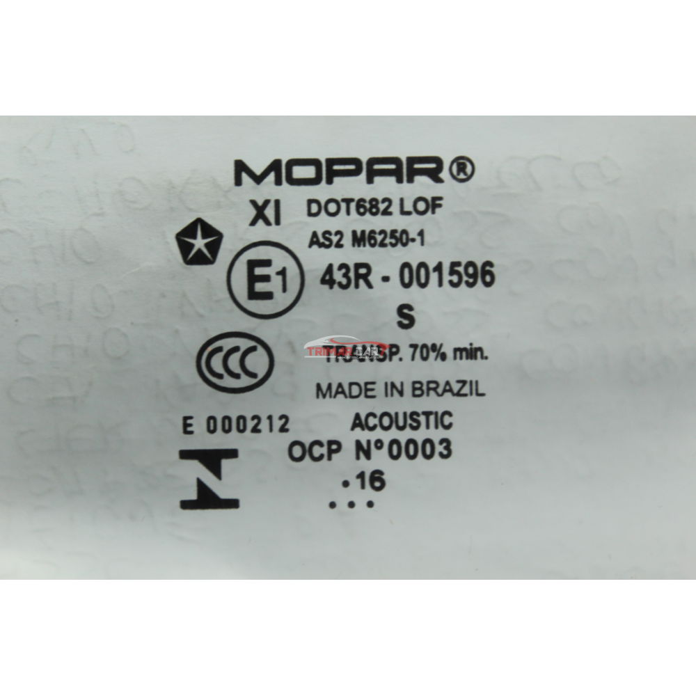 VETRO SCENDENTE PORTA ANTERIORE DESTRA TRANSP 70% MIN JEEP CHEROKEE 5 (KL)(2013 >)