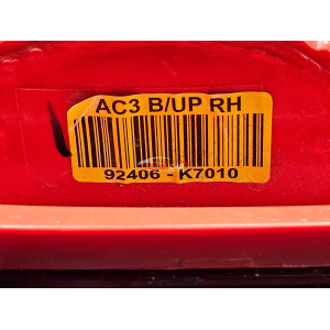 92406-K7010 FANALE RETRONEBBIA POSTERIORE DESTRO HYUNDAI i10 (AC,AI3)(2019>)