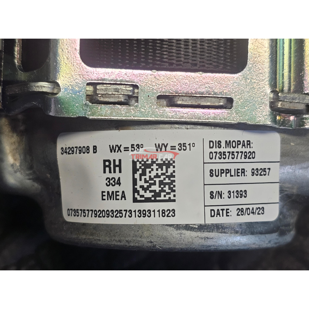 735757792 CINTURA SICUREZZA POSTERIORE DESTRA FIAT PANDA 3 (312,319)(2020>) 1.0HYBRID