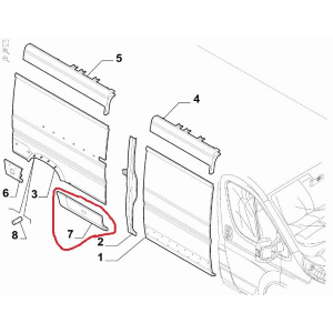 46857999 RIVESTIMENTO METALLICO RUOTA POSTERIORE SINISTRA FIAT DUCATO 3 (250,290)(2014-2024)