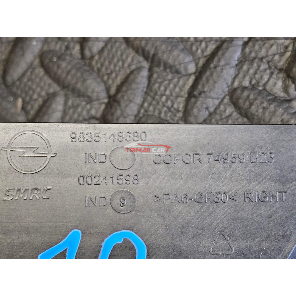 9835148680 SUPPORTO PANNELLO SPORTELLO POSTERIORE DESTRO OPEL MOKKA B (2020>)