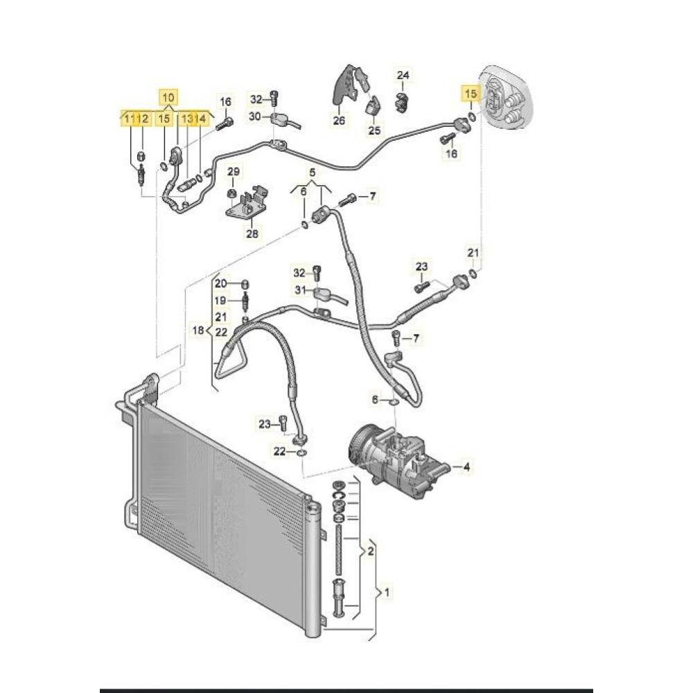 7N0816741C TUBO ARIA CONDIZIONATA CLIMA VW SHARAN 2 (7N1,7N2)(2019)  2.0TDI 150CV 110KW DLTA