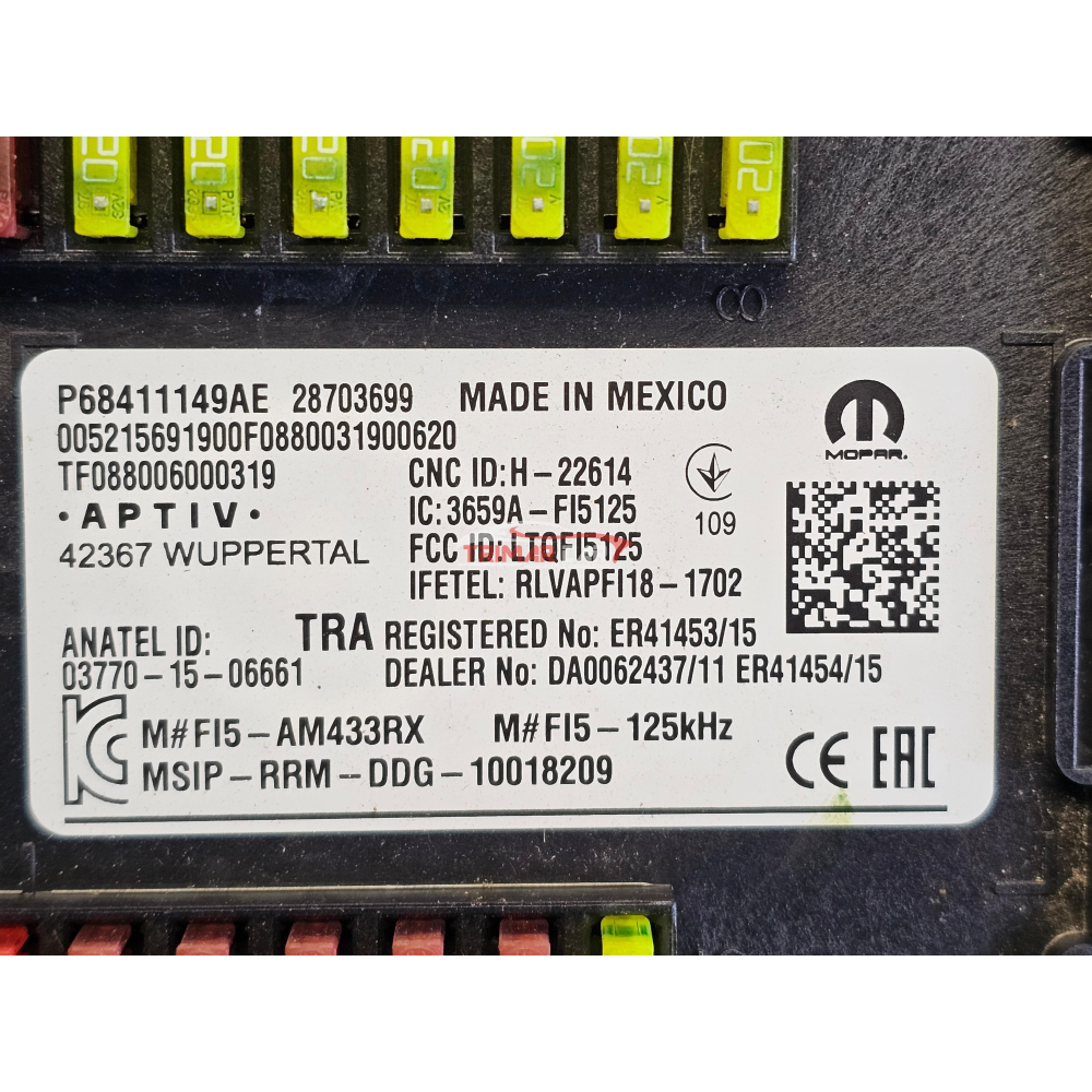 P68411149AE K68411149AE CENTRALINA BODY COMPUTER JEEP COMPASS (MP,M6)(2016>)