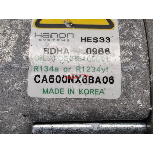 CA600NX6BA06 COMPRESSORE AC CLIMA HYUNDAI TUCSON MK4 KIA SPORTAGE V (NQ5)(2021>) 1.6TGI HYBRID G4FT