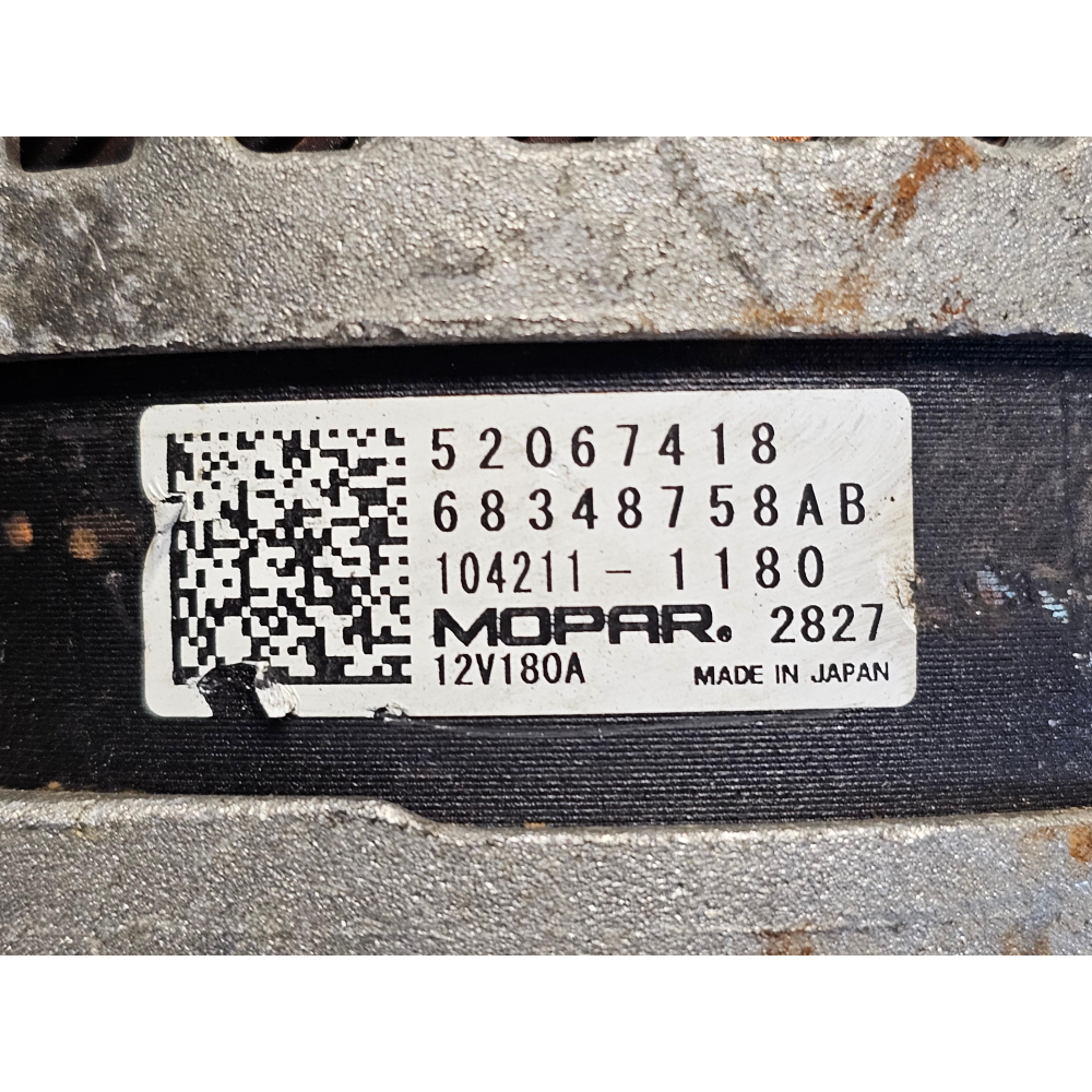 52067418 68348758AB 104211-1180 180A ALTERNATORE FIAT ALFA ROMEO JEEP DIESEL