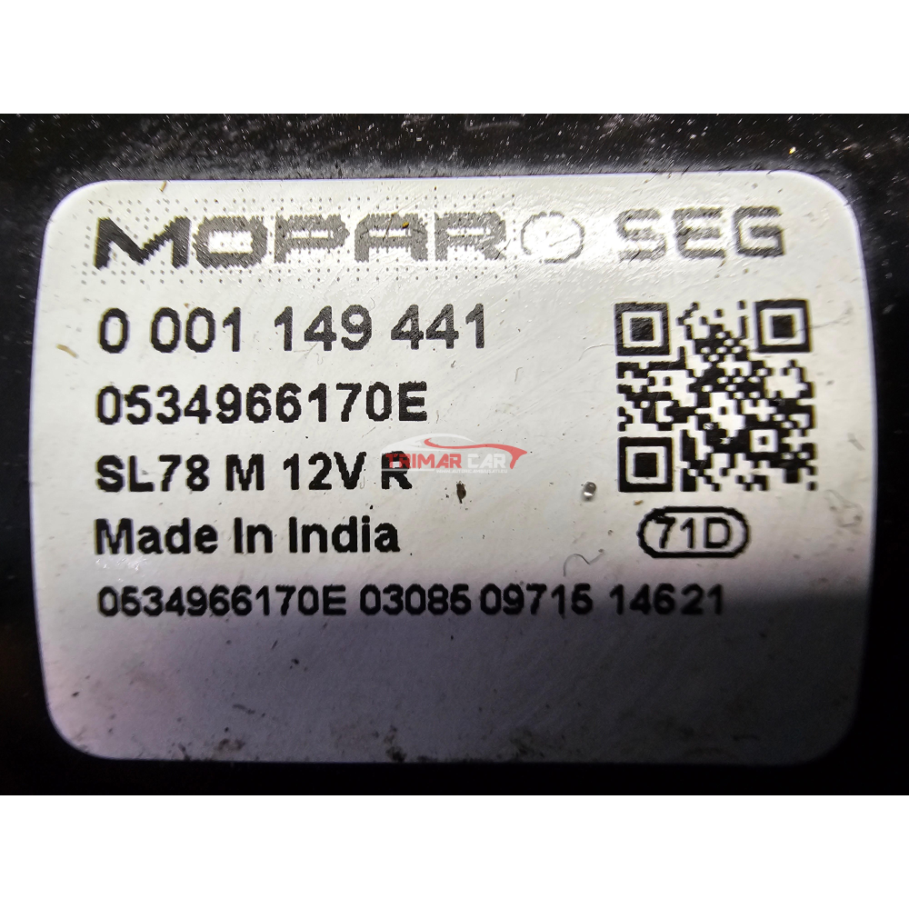 0001149441 MOTORINO AVVIAMENTO JEEP CHEROKEE 5 (KL)(2019 >) 2.2 CRD 200CV 147KW LAU61