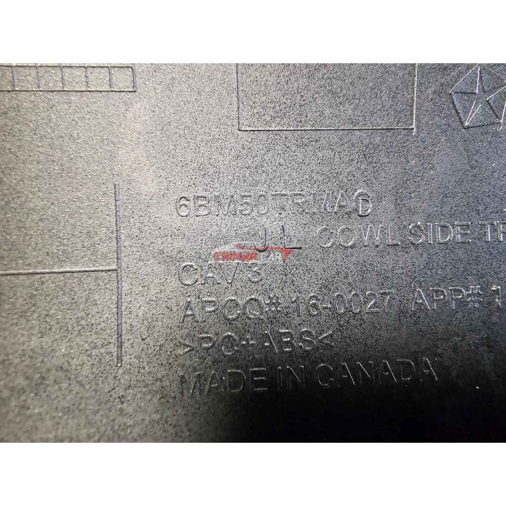 K6BM50TZZAD 6BM50TZZAD MODANATURA DESTRA COFANO ANTERIORE JEEP WRANGLER 4 IV (JL)(2022)