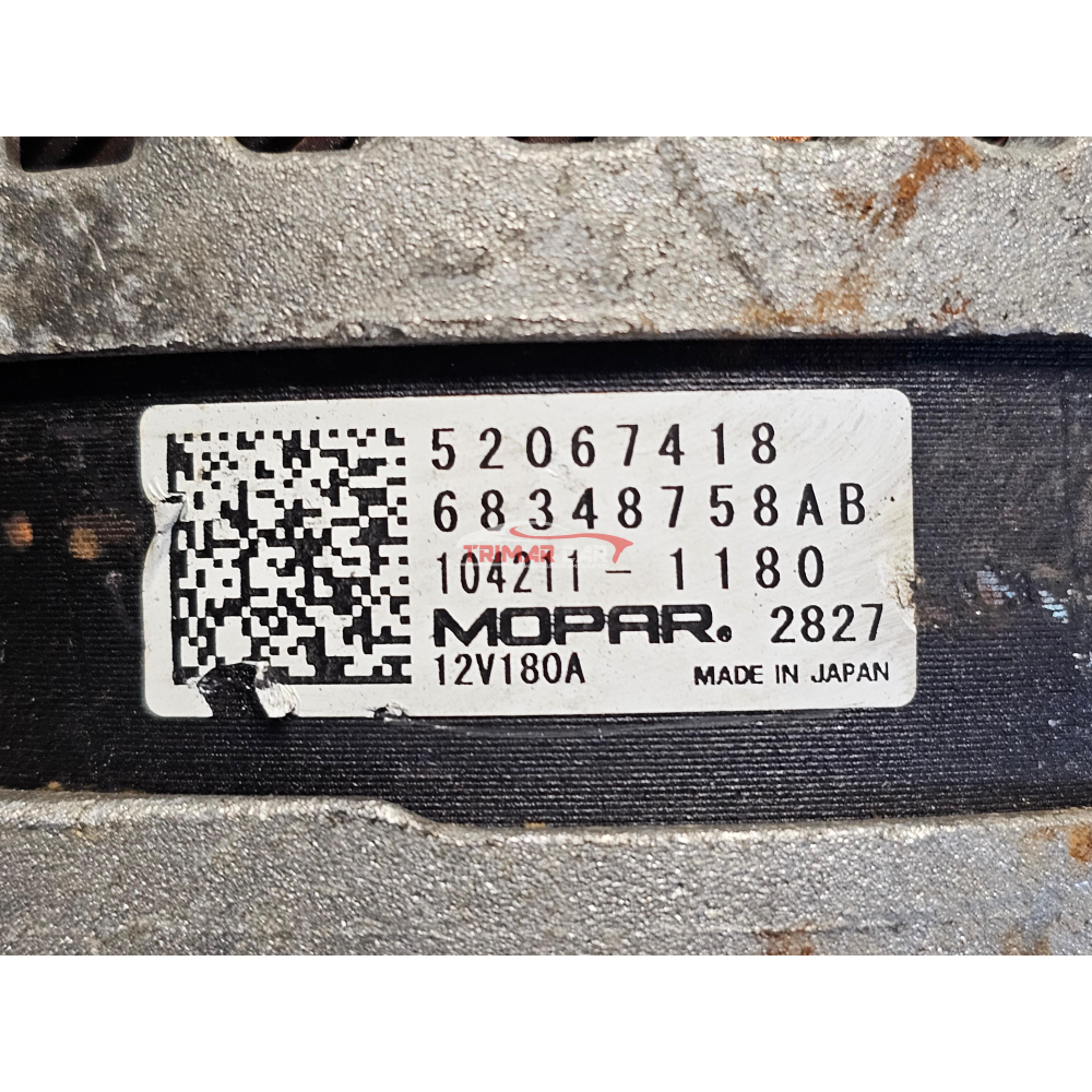 52067418 68348758AB 180A ALTERNATORE FIAT ALFA ROMEO JEEP 1.6D 2.0D 2.2CRD