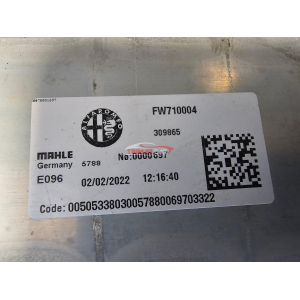 FW710004 50533803 RADIATORE INTERCOOLER ALFA ROMEO GIULIA 2.9 QUADRIFOGLIO 510CV 375KW "2015"