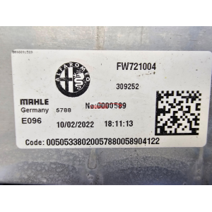 FW721004 50533802 RADIATORE INTERCOOLER ALFA ROMEO GIULIA 2.9 QUADRIFOGLIO 510CV 375KW "2015"