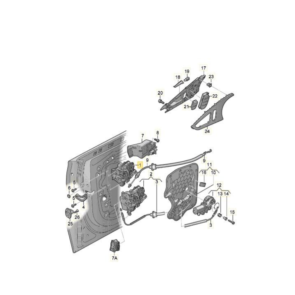 8J1837015F SERRATURA SPORTELLO ANTERIORE SINISTRA A4 8K A5 Q5 8R AUDI A6 AVANT (4G5,4GD,C7)(2018)
