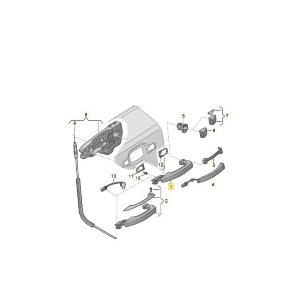 4H0837205GRU MANIGLIA ESTERNA POSTERIORE SINISTRA AUDI A6 AVANT (4G5,4GD,C7)(2018)