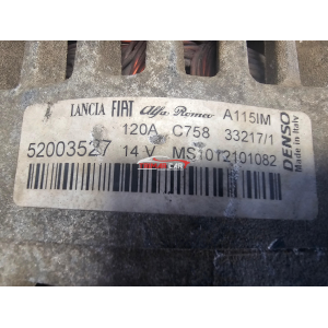 120A 52003527 51854903 ALTERNATORE ABARTH FIAT ALFA ROMEO LANCIA BENZINA