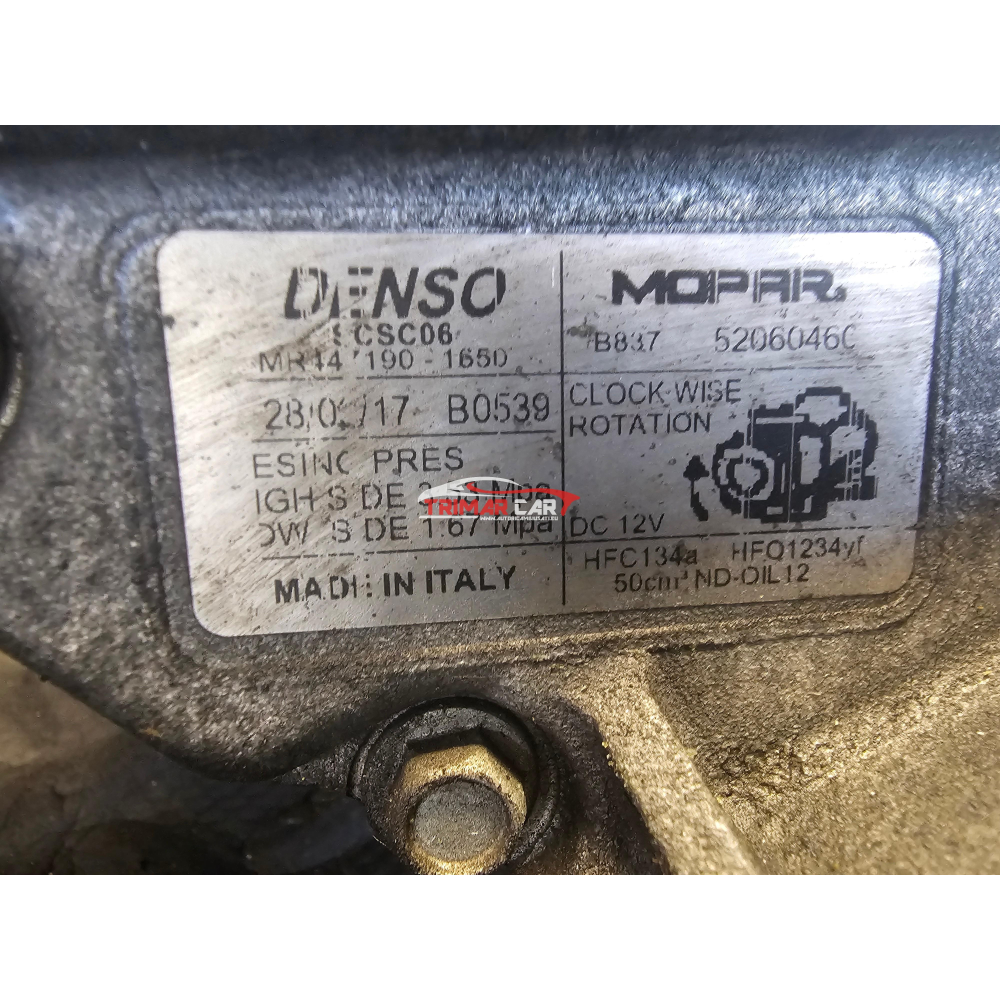 517469310 51746931 52060460 MR447190-1650 COMPRESSORE AC CLIMA FIAT LANCIA DIESEL