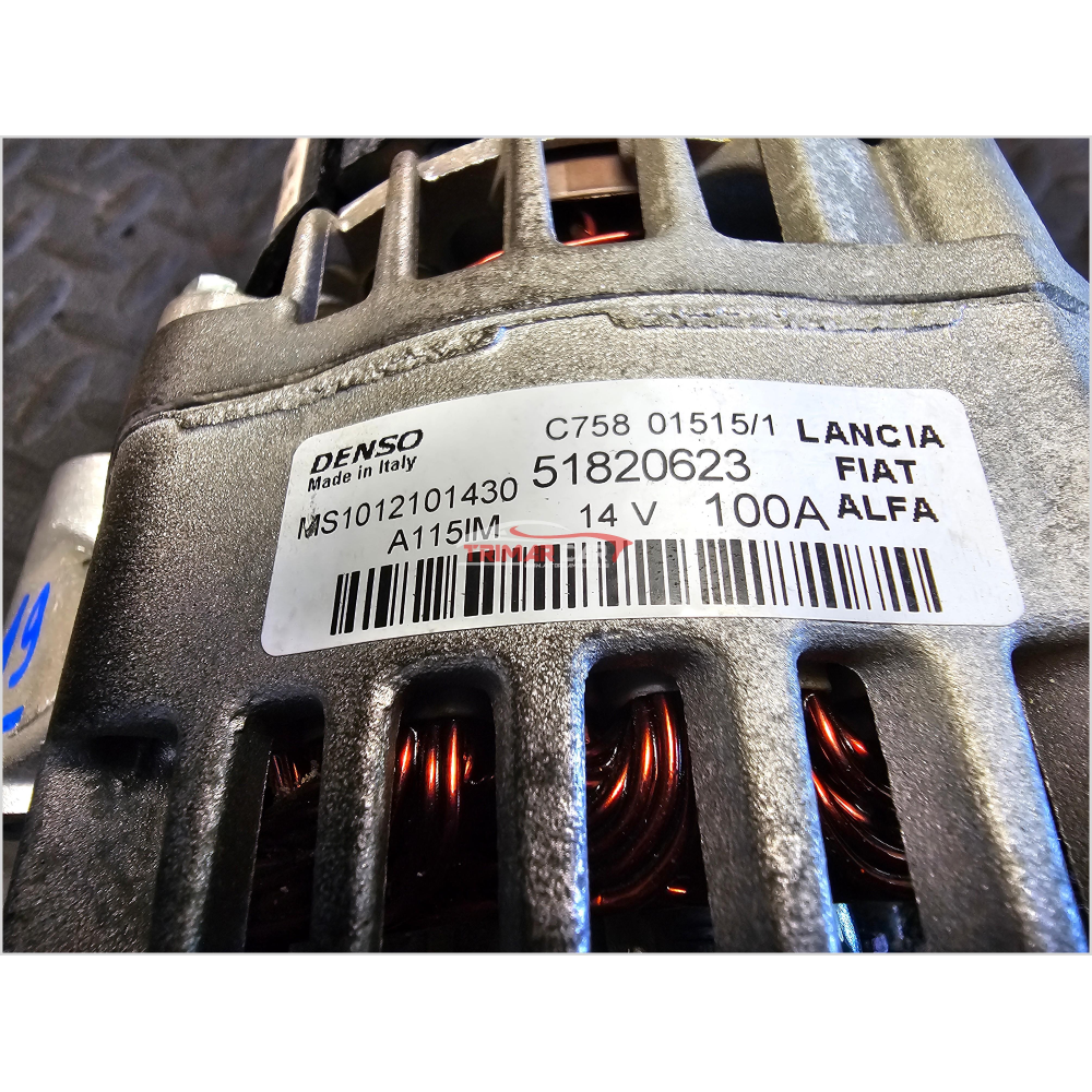 51820623 MS1012101430 100A 14V ALTERNATORE ALFA ROMEO FIAT LANCIA  1.6 1.9 2.0 MULTIJET