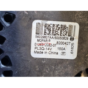 150A 56029807AA 50050829 0126312082 ALTERNATORE JEEP COMPASS MP 1.4