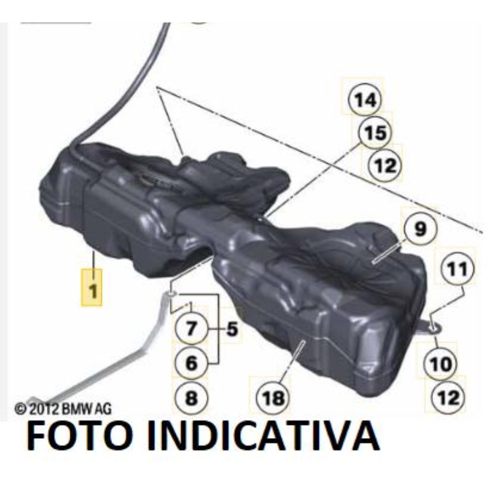 16117268032 SERBATOIO CARBURANTE GASOLIO BMW SERIE 5 F10 (F11)(2017) 3.0D XDRIVE 249CV 183KW N57D30A