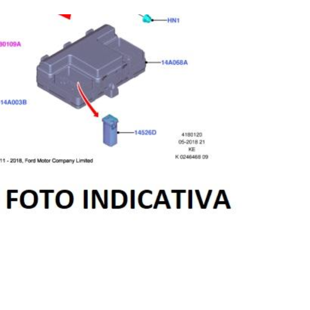2351508 JB3T-14D068-CB CENTRALINA SCATOLA PORTAFUSIBILI FORD RANGER (TKE)(2019>) 2.0D EcoBlue 4X4 170CV 125KW BC2X