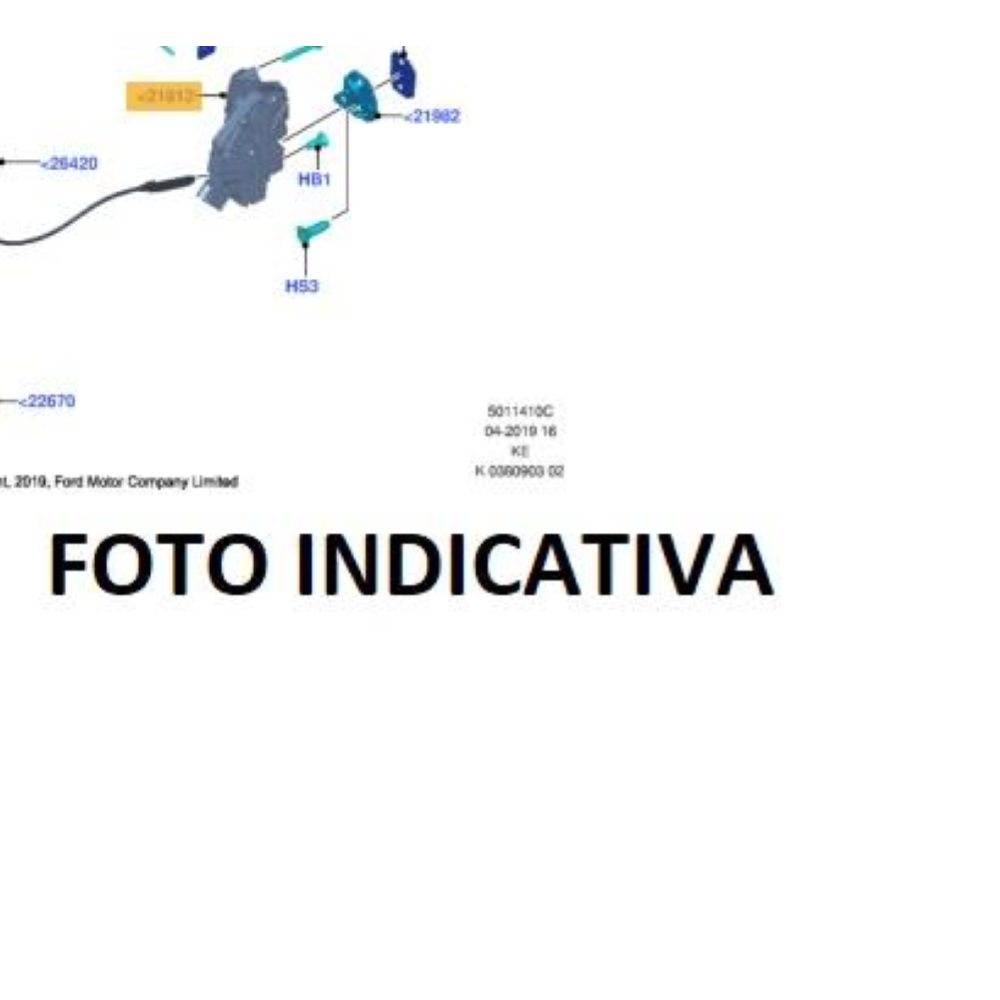 CM5A-A21813-CB SERRATURA SPORTELLO ANTERIORE SINISTRA FORD RANGER (TKE)(2019>)