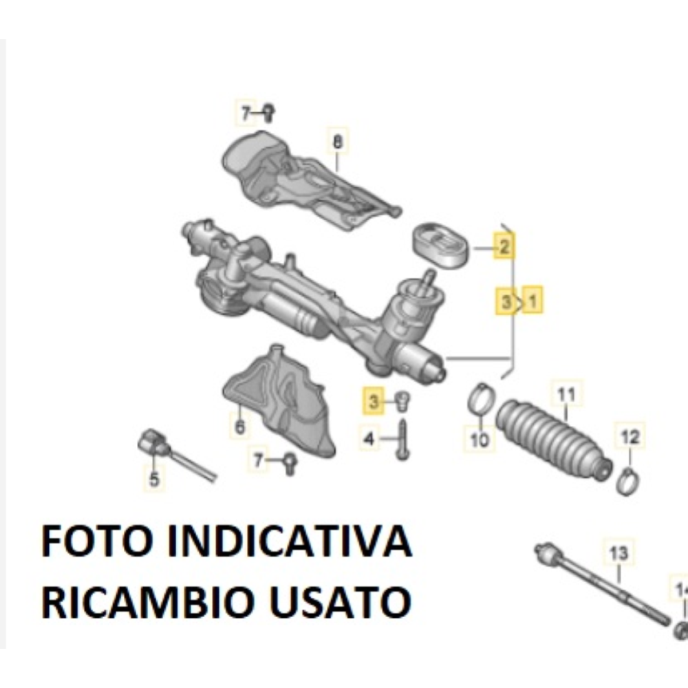 5Q1423056J SCATOLA STERZO ELETTRICA AUDI A3 8V SEAT SKODA VW GOLF 7 VII(5G1)(2012>)